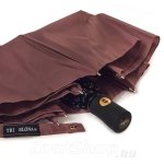 Зонт Три Слона однотонный L-3885 12905 Коричневый (с проявляющимся в дождь логотипом)