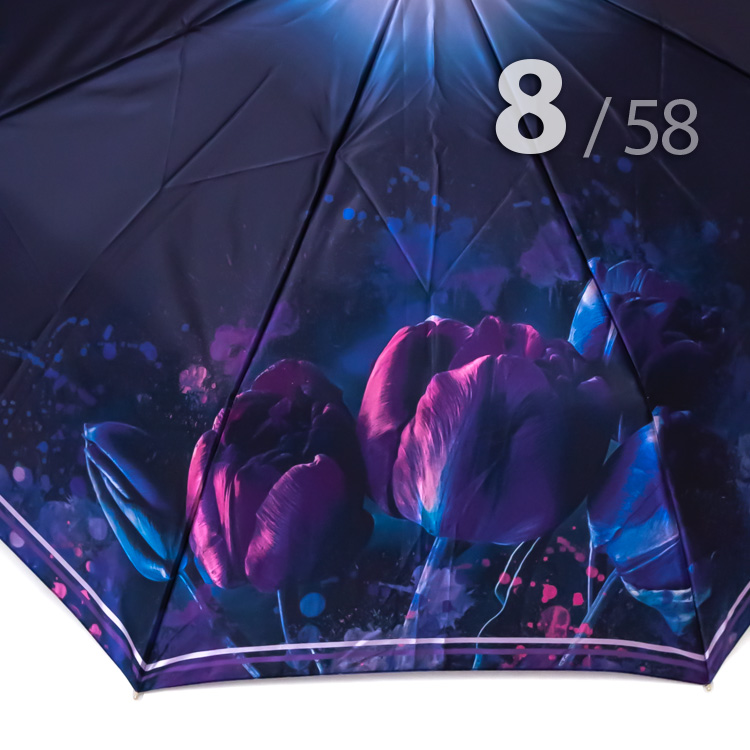 Зонт Три Слона L-3825 (M) 18026 Тюльпаны (сатин)