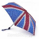 Зонт женский легкий мини Fulton L501 3326 Флаг из цветов