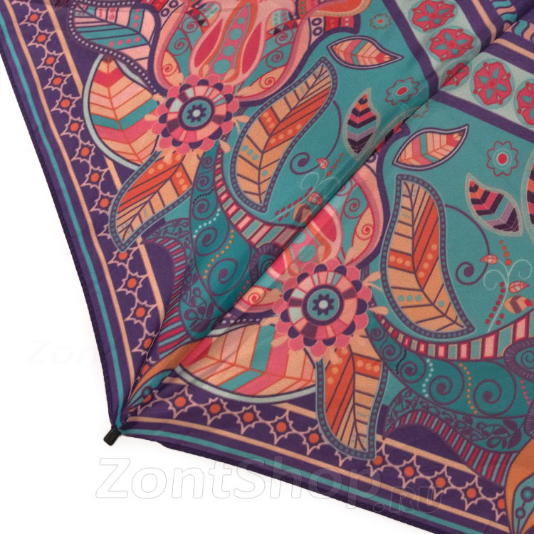 Зонт женский Ame Yoke M53-5S-2 Цветочный этюд  (в футляре)