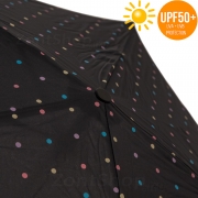Зонт женский от солнца и дождя Fulton Aerolite L916 4244 (UPF 50+) Горох
