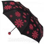 Зонт женский H.DUE.O H119 11378 Ромашки красные (Дизайнерский)