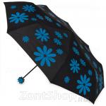 Зонт женский H.DUE.O H119 11380 Ромашки голубые (Дизайнерский)