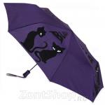 Зонт женский H.DUE.O H214 11428 Кошки Фиолетовый