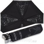 Зонт женский H.DUE.O H147 11471 Черная кошка на Черном