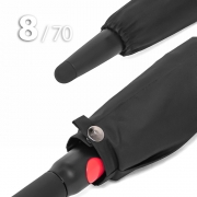 Зонт трость Ame Yoke L70-8S (01) Черный (усиленный, при ветре не выворачивается)