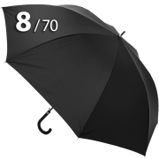 Зонт трость Три слона M-2705 Черный, большой купол