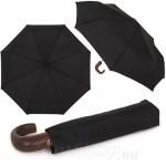 Зонт мужской Trust 31490 Черный (коричневая ручка)