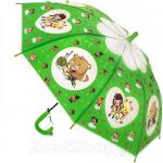 Зонт детский со свистком Torm 14805-1 13150 Аниме зеленый полу-прозрачный