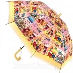 Зонт детский со свистком Torm 14806 13248 Плюшевые мишки желтый полу-прозрачный