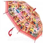 Зонт детский со свистком Torm 14806 13251 Плюшевые мишки красный полу-прозрачный