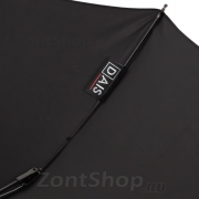 Зонт DAIS 7701 Черный, ручка полукрюк