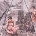 Зонт трость Trust 15485 (14620) Парижский вальс, женский