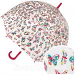 Зонт трость женский прозрачный Fulton Cath Kidston L546 2544 Бабочки (Дизайнерский)