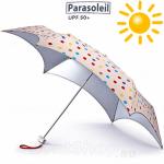 Зонт женский от солнца и дождя Fulton L752 4070 (Parasolei UPF) Цветной горошек