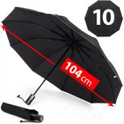 Зонт крепкий мужской черный 10 спиц Ame Yoke OK58-10B (01)