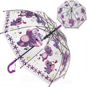 Зонт детский прозрачный, свисток Diniya 2651 16308 Слоненок