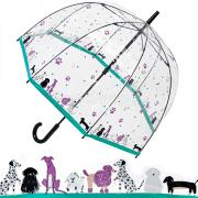 Зонт трость женский прозрачный Fulton L042 4254 Собаки
