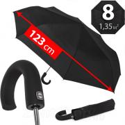 Большой черный зонт прорезиненная ручка крюк Ame Yoke OK70-HB (1)