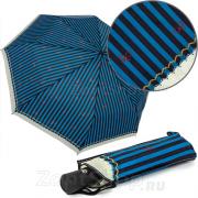 Зонт женский DripDrop 972 16771 Синий Черная полоса