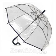 Зонт детский со свистком прозрачный Vento 3500 17049 Синий кант