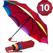 Зонт женский Diniya 2735 16288 Бордовый, кант-мультиколор