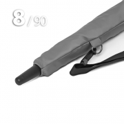 Зонт трость Ame Yoke L90-STORM (03) Серый, очень большой купол, воздушный клапан, чехол на лямке