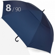 Зонт трость Ame Yoke L90-STORM (02) Синий,  очень большой купол, воздушный клапан, чехол на лямке