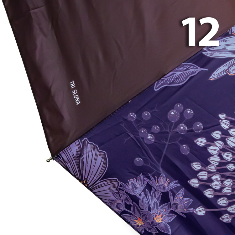 Зонт Три Слона L-3121 (C/25) 18752 Цветы, Коричневый