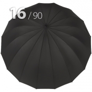 Зонт трость Ame Yoke L90-16 (01) Черный (очень большой купол, чехол на лямке, 16--спиц)