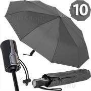 Крепкий мужской зонт темно-серый 10 спиц Ame Yoke OK58-10B (3)