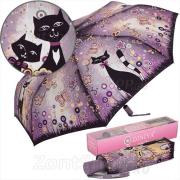Зонт женский Diniya 103 17179 Цветы кошки Сиреневый