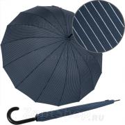 Большой зонт трость Ame Yoke L70-СH (22) Синий Полоса