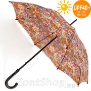 Зонт трость женский от солнца и дождя Fulton Morris & Co L931 2593 (UPF 50+) Птицы (Дизайнерский)