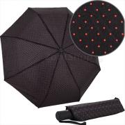 Зонт женский DripDrop 988 17515 Черный красный горох
