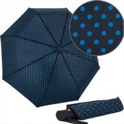 Зонт женский DripDrop 988 17516 Черный синий горох