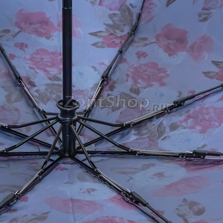 Зонт Три Слона L-3880 (A) 18777 Пионы двухсторонний синий (сатин)