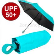Мини зонт от дождя и солнца AMEYOKE M50-5S (08) Бирюзовый  (UPF50+)