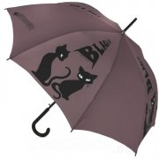 Зонт трость женский H.DUE.O H415 11508 Кошки Серый