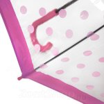 Зонт трость женский прозрачный Fulton L042 3388 Pink Polka