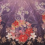 Зонт женский Три Слона 137 (G) 11912 Цветочные грезы фиолетовый (сатин)