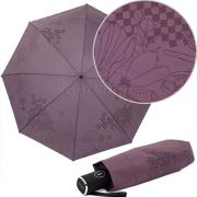 Компактный облегченный зонт Три Слона L-4898-C (17914) Цветы бабочки Сиреневый