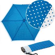 Плоский дорожный зонтик Три Слона L-1353 (17917) Горох Голубой