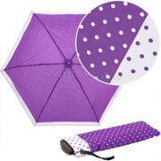Плоский дорожный зонтик Три Слона L-1353 (17936) Горох Фиолетовый