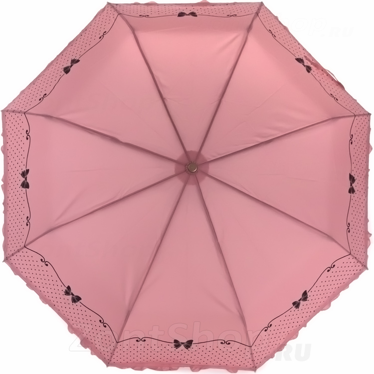 Зонт женский Три Слона L3818 15571 Рюши Банты Розовый