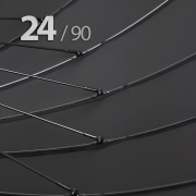 Зонт трость Ame Yoke L90-24 (01) Черный (супер большой купол, чехол на лямке, 24-спицы)