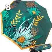 Зонт Три Слона L-3854 (A) 18761 Цветы, Зеленый (сатин)