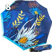 Зонт Три Слона L-3854 (A) 18764 Цветы, Синий (сатин)