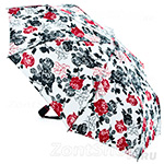 Зонт женский 7441465 RB Red & Black Fashion 8460 Красные черные розы