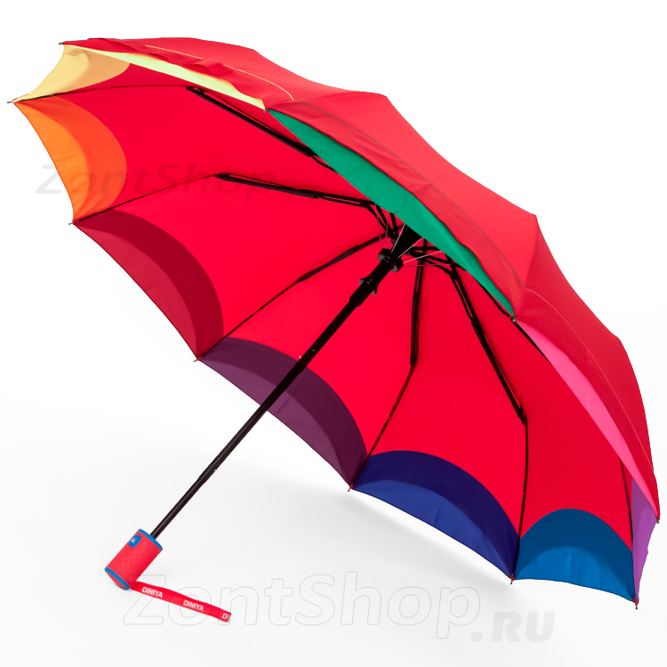 Зонт женский Diniya 2736 16848 Красный, кант-мультиколор